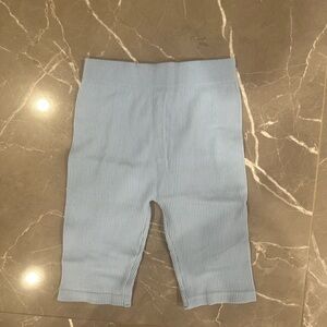 Zara Light Blue Ribbed Athletic Shorts